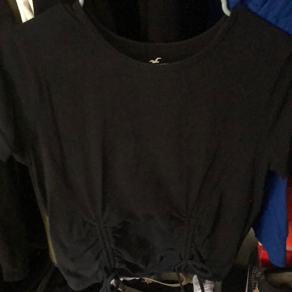 Hollister black crop top